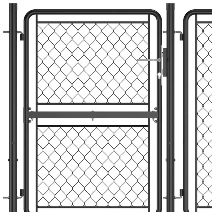 Portail De Jardin Acier 125x395 Cm Anthracite – Image 4