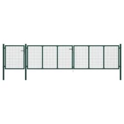 Portail De Jardin Acier 500 X 75 Cm Vert