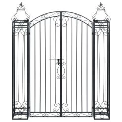 Portillon Ornemental De Jardin Fer Forgé 122x20,5x160 Cm