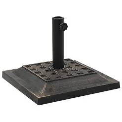Socle Carré De Parasol Polyrésine 12 Kg Bronze