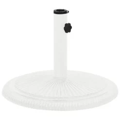 Socle De Parasol Blanc 45x45x30 Cm Fonte