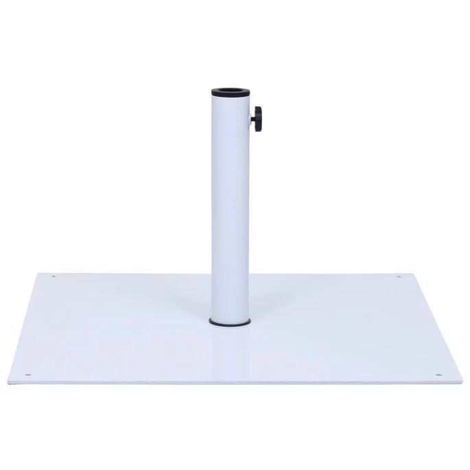 Socle De Parasol Blanc Acier Carré 17 Kg – Image 2