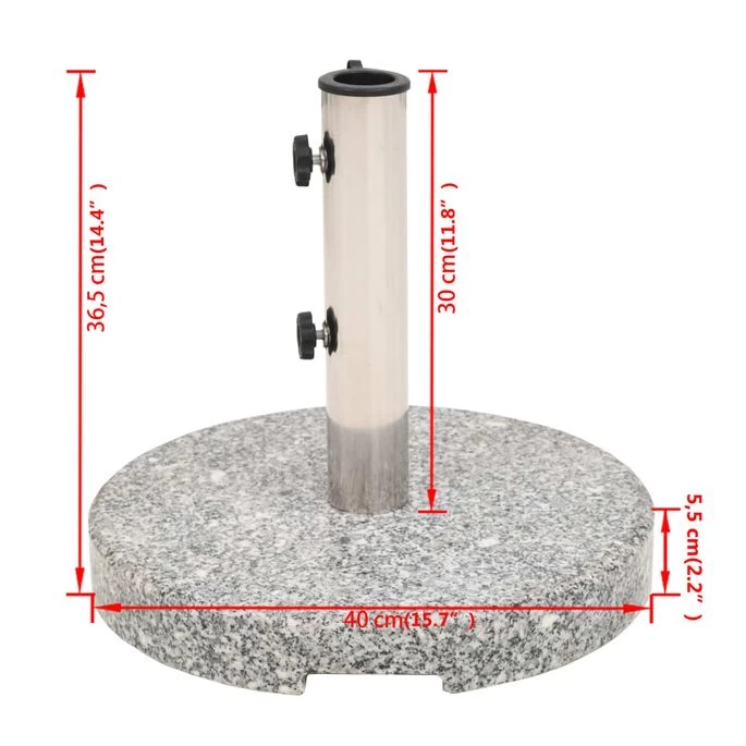 Socle De Parasol Granite Rond 20 Kg – Image 9