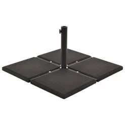Socle De Parasol Noir Béton Carré 12 Kg