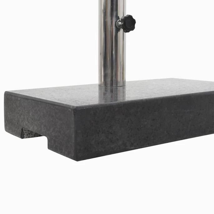 Socle De Parasol Rectangulaire Granite 25 Kg Noir – Image 5
