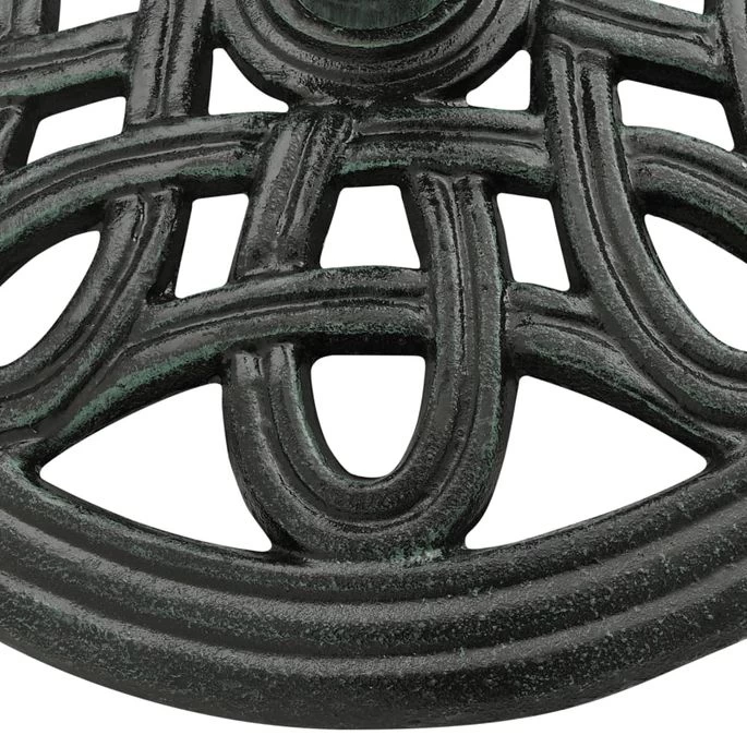 Socle De Parasol Vert 40x40x32 Cm Fonte – Image 4