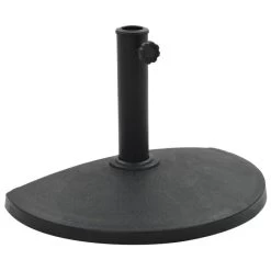 Socle Demi-rond De Parasol Polyrésine 9 Kg Noir