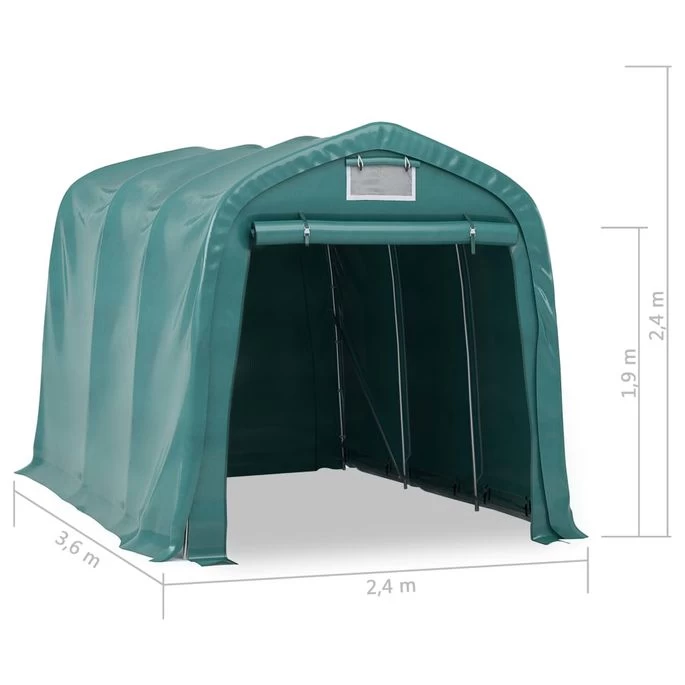 Tente De Garage Tissu PVC Vert – Image 8