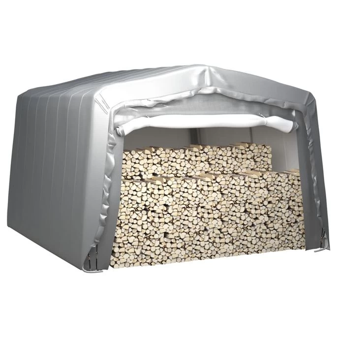 Tente De Rangement 370x370 Cm Acier Gris – Image 2