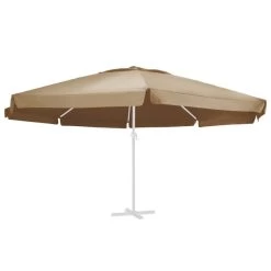 Tissu De Remplacement Pour Parasol D'extérieur Taupe 600 Cm