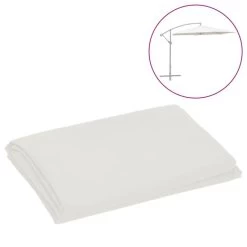 Tissu De Remplacement Pour Parasol Déporté Blanc Sable 300 Cm