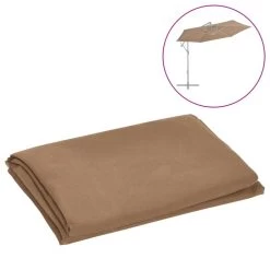 Tissu De Remplacement Pour Parasol Déporté Taupe 300 Cm