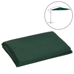 Tissu De Remplacement Pour Parasol Déporté Vert 300 Cm