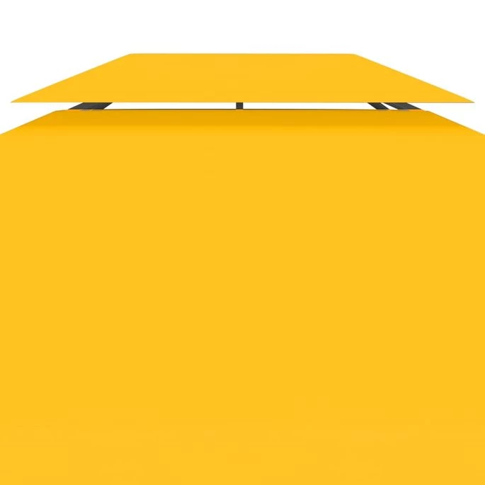Toile De Toit De Belvédère 2 Niveaux 310 G/m² 4x3 M Jaune – Image 7