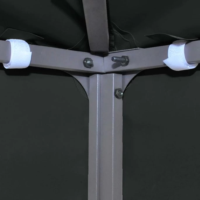 Toile De Toit De Belvédère 2 Niveaux 310 G/m² 4x3 M Noir – Image 2