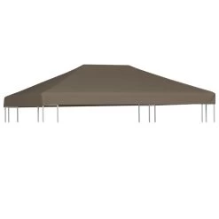 Toile Supérieure De Gazebo 310 G/m² 3x3 M Taupe