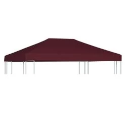 Toile Supérieure De Gazebo 310 G/m² 3x4 M Bordeaux