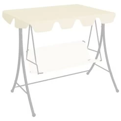 Toit De Rechange De Balançoire Crème 150/130x70/105 Cm