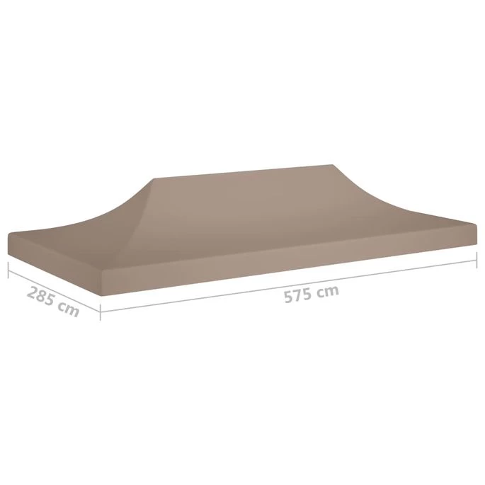 Toit De Tente De Réception 6x3 M Taupe 270 G/m² – Image 6
