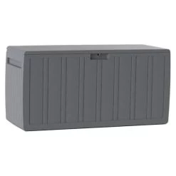 TOOD Malle De Rangement En Résine - 270 L - 117x45,5x57 Cm - Gris