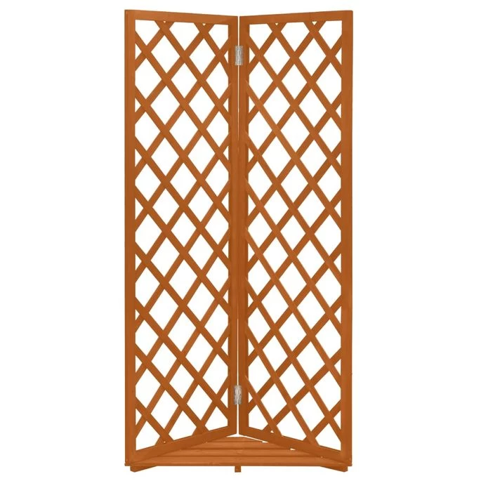 Treillis D'angle Orange 50x50x145 Cm Bois De Sapin Massif – Image 2