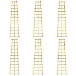 Treillis De Jardin 6 Pcs 50x170 Cm Bois De Pin Imprégné