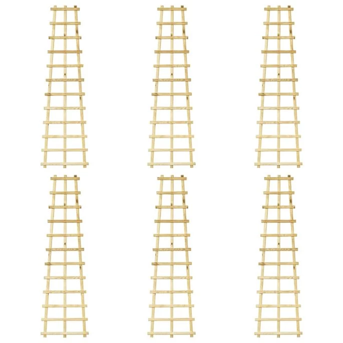 Treillis De Jardin 6 Pcs 50x170 Cm Bois De Pin Imprégné