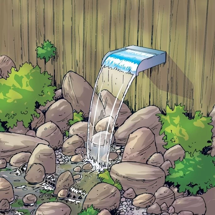 Ubbink Cascade Lame Nevada 30 Cm Acier Inoxydable – Image 2