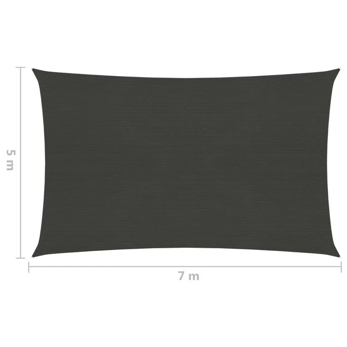 Voile D'ombrage 160 G/m² Anthracite 5x7 M PEHD – Image 6
