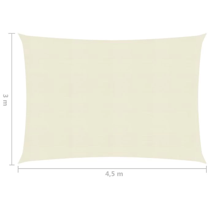 Voile D'ombrage 160 G/m² Crème 3x4,5 M PEHD – Image 6