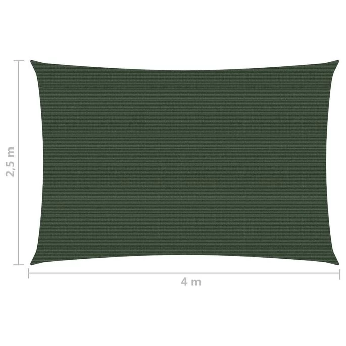 Voile D'ombrage 160 G/m² Vert Foncé 2,5x4 M PEHD – Image 6