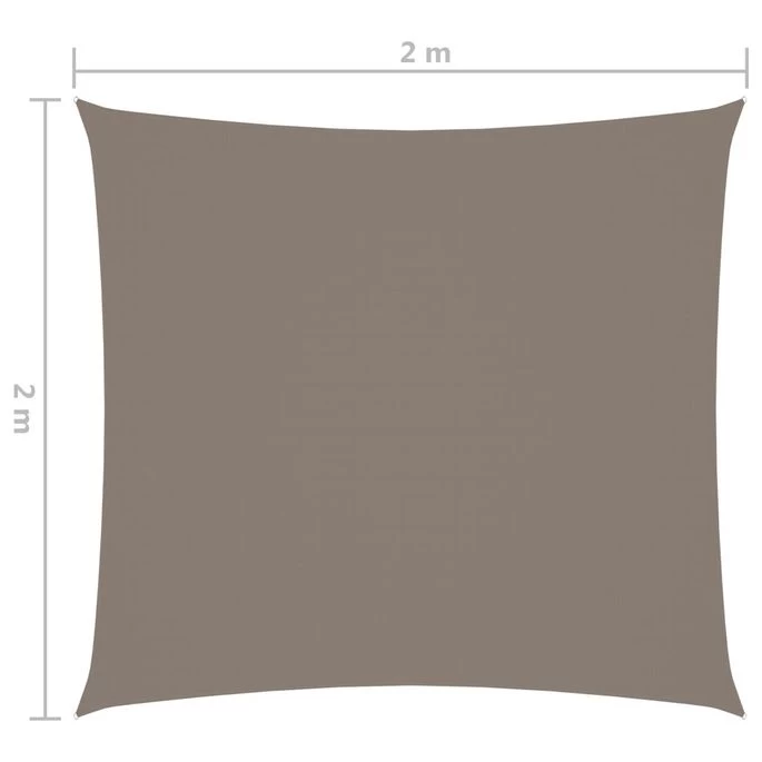 Voile De Parasol Tissu Oxford Carré 2x2 M Taupe – Image 6