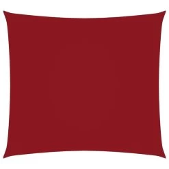 Voile De Parasol Tissu Oxford Carré 3,6x3,6 M Rouge