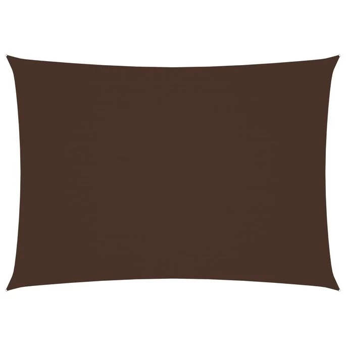 Voile De Parasol Tissu Oxford Rectangulaire 3x4,5 M Marron
