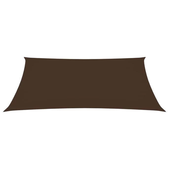 Voile De Parasol Tissu Oxford Rectangulaire 3x4,5 M Marron – Image 3