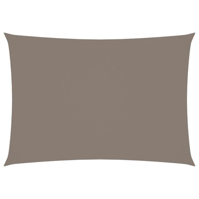 Voile De Parasol Tissu Oxford Rectangulaire 4x5 M Taupe