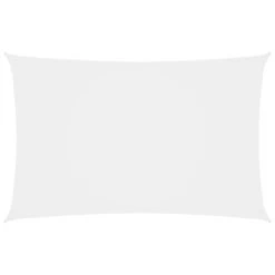 Voile De Parasol Tissu Oxford Rectangulaire 5x8 M Blanc