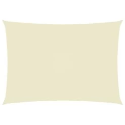 Voile De Parasol Tissu Oxford Rectangulaire 6x8 M Crème