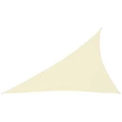 Voile De Parasol Tissu Oxford Triangulaire 3x4x5 M Crème
